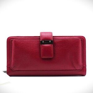 KOOBA Genuine Burgundy Color Genuine Leather Bifold Wallet